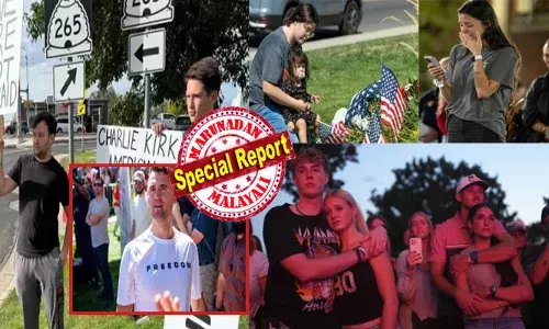 നിങ്ങൾ വെടിയൊച്ച കേട്ടതും..ചാർളിയുടെ കഴുത്തിൽ നിന്ന് രക്തം തെറിച്ചതും കണ്ട് പേടിച്ചോ?; ഇതെല്ലാം കണ്ട് നിങ്ങൾ തളരരുത്; ഇനിയും പോരാടണം..!!; യുഎസിലെ ക്യാമ്പസ് മൈതാനങ്ങളിൽ വീണ്ടും യുവ ശബ്ദങ്ങൾ ഉയരുന്നു; കിർക്കിന്റെ ആശയങ്ങളെ  എതിർക്കുന്നവർ പോലും ഒന്നിച്ചുകൂടിയ നിമിഷം; ചൂട് പിടിച്ച് ചർച്ചകൾ