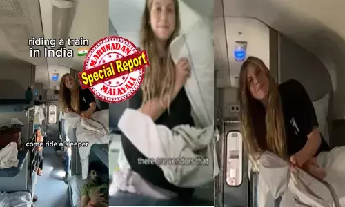 കം..റൈഡ് എ സ്ലീപ്പർ..; എല്ലാവരും നല്ല ശാന്തമായി ഇരിക്കുന്നു; ചിലർ തറയിൽ കിടന്നുറങ്ങുന്നു; ഞാൻ പ്രതീക്ഷച്ചതിനെക്കാളും വേഗത്തിൽ എൻജിൻ കുതിക്കുന്നു..!!; ഏറെ ആഗ്രഹിച്ച് ഇന്ത്യൻ റെയിൽവെയിൽ യാത്ര ചെയ്ത് കനേഡിയൻ യുവതി; കൂടെ കുറച്ച് ടിപ്സും; വൈറലായി വ്‌ളോഗറുടെ വാക്കുകൾ