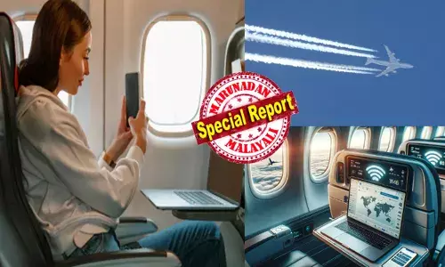 വിമാനം 40,000 അടി ഉയരത്തിൽ പറക്കുമ്പോൾ ഇഷ്ടമുള്ള എന്തും ഫോണിൽ കാണാം; അതും ഒരു ബഫറും ഇല്ലാതെ...ആകാശത്ത് വെച്ച് ഇന്റർനെറ്റ് എങ്ങനെ ലഭിക്കുന്നു?; തലപുകയ്ക്കുന്ന ആ ചോദ്യത്തിന് ഒടുവിൽ ഉത്തരം; കടലിന് മുകളിൽ എത്തിയാൽ സംഭവിക്കുന്നത് മറ്റൊന്ന്