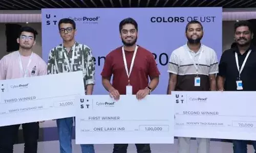 യു എസ് ടി ജെന്‍സിസ് 2025 സി ടി എഫ് മത്സരങ്ങള്‍ സമാപിച്ചു; എസ്ആര്‍എം സര്‍വകലാശാല ടീം വിജയികളായി