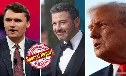 ചാര്‍ളി കിര്‍ക്കിന്റെ കൊലപാതകം മാഗാ ഗ്യാംഗ് രാഷ്ട്രീയ നേട്ടമുണ്ടാക്കാന്‍ ഉപയോഗിക്കുന്നു; കിര്‍ക്കിന്റെ കൊലപാതകത്തെ കുറിച്ച് പരാമര്‍ശിച്ച ജിമ്മി കിമ്മലിന്റെ ടോക്ക് ഷോ നിര്‍ത്തലാക്കി എബിസി നെറ്റ് വര്‍ക്ക്; ട്രംപിന്റെ കോപത്തില്‍ ഓസ്‌കാര്‍ അവതാരകന് ചാനല്‍ സ്റ്റുഡിയോ നഷ്ടമാകുമ്പോള്‍