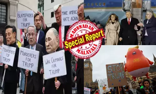 ദേ..ആർ വാർ ക്രിമിനൽസ്..; ഹേറ്റ് ദം..!!; മെലാനിയയുടെ കൈപിടിച്ച് ലണ്ടനിൽ കാൽ കുത്തിയ ട്രംപ് കണ്ടത് ആയിരകണക്കിന് ജനങ്ങളുടെ കൂട്ട മുറവിളി; തെരുവിലെങ്ങും പ്രതിഷേധം അണപൊട്ടി; പുടിന്റെയും നെതന്യാഹുവിന്റേയും ഫേസ് മാസ്‌ക് ധരിച്ച് പ്രകടനം; നിയന്ത്രിക്കാൻ കഷ്ടപ്പെട്ട് പോലീസ്; നാളെ ഒരു വലിയ ദിവസമെന്ന് പറഞ്ഞ മഹാന് ഓടേണ്ടി വരുമോ?