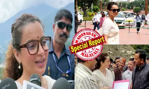 എത്തിയത് ഹിമാചലിലെ ദുരിതബാധിതരെ കാണാന്‍; പക്ഷെ..ഏവരെയും ഞെട്ടിച്ച് പ്രതികരണം; വെള്ളപ്പൊക്കത്തില്‍ പെട്ടവരുടെ സങ്കടം പറയാതെ തന്റെ റസ്റ്റോറന്റിലെ ദുരിതം പറഞ്ഞ് കങ്കണ; മറുപടി കേട്ട് വാ പൊളിച്ച് അടുത്തു നിന്ന ബോഡി ഗാര്‍ഡും; സോഷ്യല്‍ മീഡിയയില്‍ പൊരിഞ്ഞ ചര്‍ച്ച