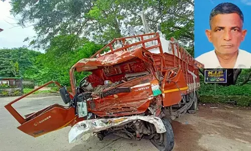 തെന്മലയിൽ ടോറസും മിനി ലോറിയും കൂട്ടിയിടിച്ച് അപകടം; ഡ്രൈവർ മരിച്ചു