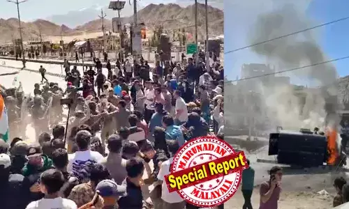 ലഡാക്കിന് സംസ്ഥാന പദവിയും ഗോത്ര പദവിയും നല്‍കണമെന്ന് ആവശ്യം; സോനം വാങ്ചുക്കിന് ഐക്യദാര്‍ഢ്യം പ്രഖ്യാപിച്ച് ജെന്‍ സീയെ രംഗത്തിറക്കി പ്രതിഷേധം;   സമരക്കാരും പോലീസും തമ്മില്‍ ഏറ്റുമുട്ടല്‍; പോലീസ് വാന്‍ അഗ്‌നിക്കിരയാക്കി; ബിജെപി ഓഫീസും തീയിട്ടു