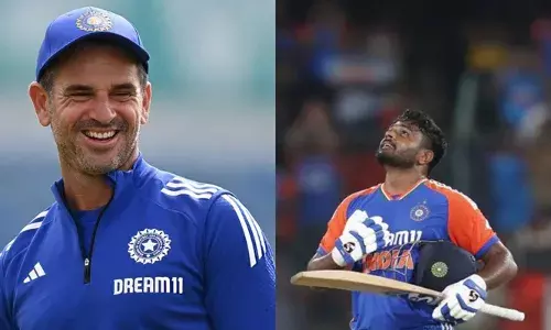 കുറച്ചുകൂടി സമയം നൽകണം, ഞങ്ങൾക്ക് സംശയമില്ല, അഞ്ചാം നമ്പറിൽ ബാറ്റ് ചെയ്യാൻ അവൻ അനുയോജ്യൻ; സഞ്ജു സാംസണ് പിന്തുണയുമായി സഹപരിശീലകന്‍