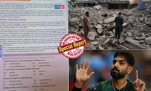 ഏഷ്യാകപ്പില്‍ ഇന്ത്യന്‍ ആരാധകര്‍ക്കെതിരെ ഹാരിസ് റൗഫ് കാണിച്ച ആംഗ്യം വെറുതെയല്ല; പാക്കിസ്ഥാന്‍ സ്‌കൂളില്‍ പഠിപ്പിക്കുന്നതും ഇത്തരം നുണകളുടെ പെരുമഴ; ഇന്ത്യന്‍ വ്യോമതാവളങ്ങള്‍ തകര്‍ത്തുവെന്നും യുദ്ധത്തില്‍ പാകിസ്ഥാന്‍ വിജയിച്ചുവെന്നും പാഠപുസ്തകത്തില്‍;  ഇന്ത്യ സമാധാനത്തിനായി യാചിച്ചുവെന്നും ട്രംപിന്റെ നിര്‍ബന്ധത്തിന് വഴങ്ങിയെന്നും കള്ളക്കഥ