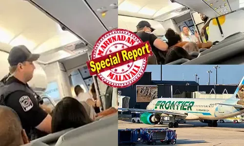 എന്റെ ബാഗിൽ ബോംബ് ഉണ്ടേ..ഇപ്പോ പൊട്ടിത്തെറിക്കും..!!; ലക്ഷ്യസ്ഥാനങ്ങളിലേക്ക് പോകാൻ സീറ്റുകളിൽ സമാധാനമായിരുന്ന യാത്രക്കാർ; പെട്ടെന്ന് മദ്യപിച്ച് ലക്കുകെട്ട ഒരു സ്ത്രീയുടെ മോശം പെരുമാറ്റം; കാൽ നിലത്തുറയ്ക്കാതെ മുഴുവൻ ബഹളം; ഒടുവിൽ പോലീസിന്റെ വരവിൽ ആശ്വാസം; ദൃശ്യങ്ങൾ പുറത്ത്