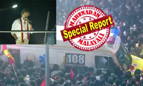 അമിതമായ ജനക്കൂട്ടവും ചൂടും കാരണം ആളുകള്‍ തളര്‍ന്നുവീഴുന്നത് കണ്ട് സൂപ്പര്‍ താരം എറിഞ്ഞു കൊടുത്ത വെള്ളക്കുപ്പിക്കള്‍ എങ്ങനേയും സ്വന്തമാക്കാന്‍ ആരാധകര്‍ തിക്കും തിരക്കമുണ്ടാക്കി; . ആളുകള്‍ മരിച്ചു വീണിട്ടും എസി മുറിയിലിരിക്കാനായി ഇളയ ദളപതി ഓടിപ്പോയോ? നീലാങ്കരയിലെ വസതി വളഞ്ഞ് തമിഴ്‌നാട് പോലീസ്; വിജയ് അറസ്റ്റിലാകുമോ? സ്റ്റാന്‍ലിന്‍ യെസ് മൂളിയാല്‍ ഉടന്‍ നടപടി