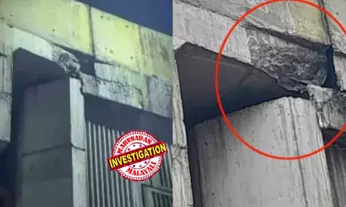 ഉപ്പള മേല്‍പ്പാതയില്‍ കോണ്‍ക്രീറ്റ് അടര്‍ന്നു വീണു;  തിരക്കേറിയ പ്രദേശത്ത് അപകടം ഒഴിവായത് തലനാരിഴയ്ക്ക്; ആശങ്കയില്‍ പ്രദേശവാസികള്‍;   ഊരാളുങ്കലിനെതിരെ വ്യാപക പ്രതിഷേധം