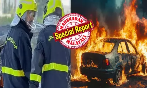 ഹൈവേയിലൂടെ നൂറ് നൂറ്റിപ്പത്ത് വേഗതയിൽ കുതിച്ച കാർ; വണ്ടിയുടെ നില തെറ്റിയത് നിമിഷ നേരം കൊണ്ട്; രണ്ടുപ്രാവശ്യം കരണംമറിഞ്ഞ് ഉഗ്ര ശബ്ദത്തിൽ തീപിടിച്ചു; ജീവന് വേണ്ടി പിടഞ്ഞ ആളെ രക്ഷിക്കാൻ പറ്റാത്ത അവസ്ഥ; ഒമാനെ നടുക്കിയ അപകടത്തിൽ ഒരാൾക്ക് ദാരുണാന്ത്യം