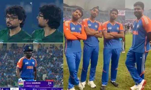 സഞ്ജുവിന്റെ നിര്‍ണായക വിക്കറ്റ് വീഴ്ത്തിയതിന് ശേഷം സിഗ്‌നേച്ചര്‍ സെലിബ്രേഷനുമായി അബ്രാര്‍ അഹമ്മദ്; ഇന്ത്യയുടെ ജയത്തിന് പിന്നാലെ സഞ്ജുവിനെ സാക്ഷിയാക്കി അബ്രാറിനെ തല ചെരിച്ച് ട്രോളിക്കൊന്ന് അര്‍ഷ്ദീപും സംഘവും;  റൗഫിന്റെ വിമാനത്തിന് ബുംറയുടെ മറുപടിയും ഏറ്റെടുത്ത് ആരാധകര്‍