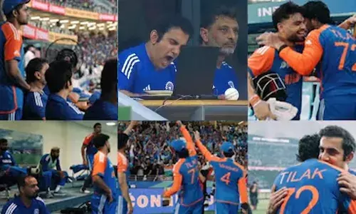 ഹാരിസ് റൗഫിന്റെ അവസാന ഓവറില്‍ ജയിക്കാന്‍ വേണ്ടത് പത്ത് റണ്‍സ്;  സമ്മര്‍ദ്ദത്താല്‍ ഇരിപ്പുറക്കാതെ സൂര്യകുമാര്‍;  രണ്ടാം പന്ത് തിലക് സിക്‌സിന് പറത്തിയതോടെ ടേബിളില്‍ ആഞ്ഞടിച്ച് കോച്ച് ഗൗതം ഗംഭീര്‍;  നിശബ്ദമായി പാക്ക് ഡ്രസ്സിംഗ് റൂം;  ഇന്ത്യ വിജയം ആഘോഷിച്ചത് ഇങ്ങനെ