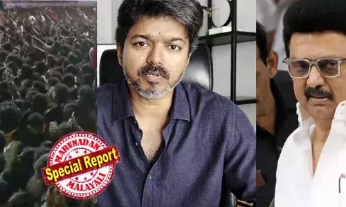 വാഹനം മുന്നോട്ടുനീക്കാന്‍ ആവശ്യപ്പെട്ടിട്ടും വിജയ് വഴങ്ങിയില്ല; പതിനായിരംപേര്‍ വരുമെന്ന് ടിവികെ കത്തില്‍ പറഞ്ഞു; പോലീസ് ഇരുപതിനായിരം പേര്‍ക്കുള്ള പോലീസിനെ നിയോഗിച്ചു; വൈദ്യുതി വിച്ഛേദിച്ചിട്ടില്ല; വിജയിന്റെ ഗൂഢാലോചനാ സിദ്ധാന്തത്തിന് തെളിവുകള്‍ നിരത്തി മറുപടിയുമായി തമിഴ്‌നാട് സര്‍ക്കാര്‍; വിജയ് മനുഷ്യത്വം ഇല്ലാത്ത നേതാവെന്ന് ഡിഎംകെ