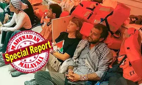 വണ്ടുകള്‍ കടിച്ചത് കാരണം ശരീരത്തില്‍ ചൊറിച്ചില്‍; ചിത്രങ്ങള്‍ എടുത്ത ഇസ്രയേല്‍ ഉദ്യോഗസ്ഥര്‍ തുന്‍ബര്‍ഗിനെ ഇസ്രയേല്‍ പതാക പിടിക്കാന്‍ നിര്‍ബന്ധിച്ചു; തനിക്കുണ്ടാകുന്നത് മോശം പെരുമാറ്റം; ആരോപണങ്ങളുമായി ഗ്രേറ്റ തുന്‍ബര്‍ഗ്; നിഷേധിച്ച് ഇസ്രയേലും