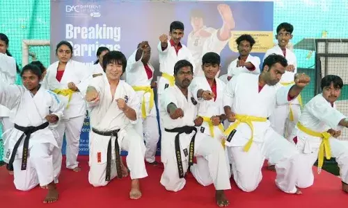 കരാട്ടെയുടെ ആദ്യമുറകളില്‍ ആത്മവിശ്വാസത്തോടെ ഭിന്നശേഷിക്കാര്‍; പ്രചോദനമായി കാന്‍ചോ മസായോ കൊഹാമ; ഡിഫറന്റ് ആര്‍ട് സെന്ററില്‍ കരാട്ടെ പരിശീലനത്തിന് തുടക്കം
