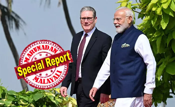 7000 ബ്രിട്ടീഷുകാര്ക്ക് ജോലി, പ്രതിരോധ പങ്കാളിത്തം, ഒന്പതു യൂണിവേഴ്സിറ്റികള്ക്ക് കാലുറപ്പിക്കാന് ഇന്ത്യന് മണ്ണ്, ബ്രിട് കാര്ഡ് വരുന്നത് ഇന്ത്യയുടെ ആധാര് കാര്ഡ് പോലെ.. രണ്ടു ദിവസത്തെ സന്ദര്ശനം കഴിഞ്ഞപ്പോള് സ്റ്റാര്മര്ക്ക് പറയാന് ഒട്ടേറെ; ലോക സമാധാനം ഉറപ്പാക്കുന്നതില് മോദി മുന്നിലെന്ന സ്റ്റാര്മറുടെ പ്രഖ്യാപനം ട്രംപിനുള്ള ഒളിയമ്പെന്നു വ്യാഖ്യാനം; ഇന്ത്യയുമായുള്ള സൗഹൃദത്തില് ബ്രിട്ടന് അമേരിക്കയെ ഗൗരവത്തിലെടുക്കുന്നില്ലെന്നു വ്യക്തമാക്കുന്ന പല സൂചനകള് 7000 ബ്രിട്ടീഷുകാര്ക്ക് ജോലി, പ്രതിരോധ പങ്കാളിത്തം, ഒന്പതു യൂണിവേഴ്സിറ്റികള്ക്ക് കാലുറപ്പിക്കാന് ഇന്ത്യന് മണ്ണ്, ബ്രിട് കാര്ഡ് വരുന്നത് ഇന്ത്യയുടെ ആധാര് കാര്ഡ് പോലെ.. രണ്ടു ദിവസത്തെ സന്ദര്ശനം കഴിഞ്ഞപ്പോള് സ്റ്റാര്മര്ക്ക് പറയാന് ഒട്ടേറെ; ലോക സമാധാനം ഉറപ്പാക്കുന്നതില് മോദി മുന്നിലെന്ന സ്റ്റാര്മറുടെ പ്രഖ്യാപനം ട്രംപിനുള്ള ഒളിയമ്പെന്നു വ്യാഖ്യാനം; ഇന്ത്യയുമായുള്ള സൗഹൃദത്തില് ബ്രിട്ടന് അമേരിക്കയെ ഗൗരവത്തിലെടുക്കുന്നില്ലെന്നു വ്യക്തമാക്കുന്ന പല സൂചനകള്