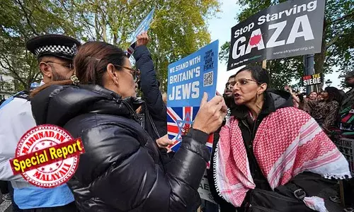 ഇസ്രയേല്‍ പ്രതിരോധ സേനയ്ക്ക് മരണം, മരണം എന്ന പ്രകോപനപരമായ മുദ്രാവാക്യങ്ങളുമായി ഫലസ്തീന്‍ അനുകൂലികള്‍; പരാജിതര്‍ എന്നും മൃഗങ്ങള്‍ എന്നും ആര്‍ത്തുവിളിച്ചുകൊണ്ട് ഇസ്രയേല്‍ അനുകൂലികളും; ലണ്ടനിലെ മാര്‍ച്ചില്‍ കാര്യങ്ങള്‍ കൈവിട്ടതോടെ ഏറ്റുമുട്ടലും സംഘര്‍ഷവും; അറസ്റ്റ് ചെയ്ത് നീക്കി പൊലീസ്