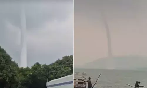 ചിലിക തടാകത്തിലെ അപൂർവ പ്രതിഭാസം കാണാൻ ആളുകൾ തടിച്ചുകൂടി; ആകാശവും ജലവും തമ്മിൽ ഒന്നിക്കുന്ന കാഴ്ച; എങ്ങും പരിഭ്രാന്തി പരത്തി ഭീമൻ വാട്ടർസ്പോട്ട്; അമ്പരിപ്പിച്ച് ദൃശ്യങ്ങൾ