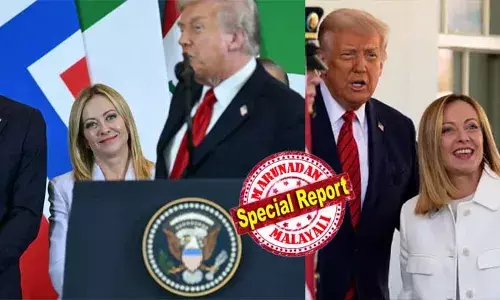 ജോര്‍ജിയ മെലോണിയെ കണ്ടപ്പോള്‍ ട്രംപിനും ഇളക്കം! നിങ്ങളെ സുന്ദരിയെന്ന് വിളിക്കുന്നതില്‍ വിരോധമില്ലല്ലോ, അല്ലേ; കാരണം നിങ്ങള്‍ സുന്ദരിയാണ്; ഇറ്റാലിയന്‍ പ്രധാനമന്ത്രിയോട് ഗാസാ ഉച്ചകോടിക്കിടെ ട്രംപ്;  ചിരിച്ചുകൊണ്ട് മറുപടി നല്‍കി മെലോണിയും