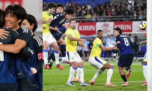 രണ്ട് ഗോളിന് പിന്നിലായ ശേഷം രണ്ടാംപകുതിയില്‍ അവിശ്വസനീയ തിരിച്ചുവരവ്;  സൗഹൃദ മത്സരത്തില്‍ വമ്പന്മാരായ ബ്രസീലിനെ മുട്ടുകുത്തിച്ച് ജപ്പാന്‍; ചരിത്രജയം രണ്ടിനെതിരെ മൂന്ന് ഗോളുകള്‍ക്ക്