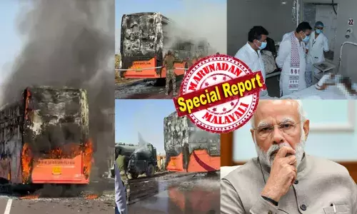 ഹൈവേയിലൂടെ കുതിക്കുമ്പോൾ പുറകിൽ നിന്ന് അസാധാരണ പുക; പെട്ടെന്ന് ഡ്രൈവർ സൈഡ് ഒതുക്കിയതും കണ്ടത് തീഗോളം;  ജയ്‌പൂരിനെ നടുക്കിയ ബസ് ദുരന്തത്തിൽ മരിച്ചവരുടെ എണ്ണം 21 ആയി; ധനസഹായം പ്രഖ്യാപിച്ച് പ്രധാനമന്ത്രി; അപകട കാരണം തേടി പോലീസ്