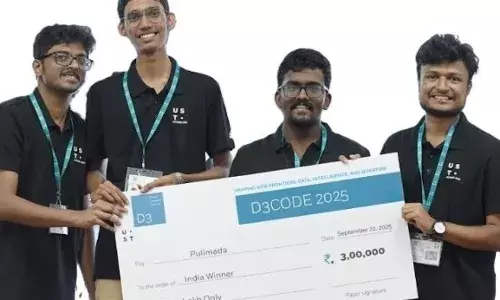 യുഎസ് ടിയുടെ ഡി 3 ടെക്നോളജി കോണ്ഫറന്സിന് മുന്നോടിയായി ഗ്ലോബല് ഡീകോഡ് 2025 ഹാക്കത്തോണ് വിജയികളെ പ്രഖ്യാപിച്ചു യുഎസ് ടിയുടെ ഡി 3 ടെക്നോളജി കോണ്ഫറന്സിന് മുന്നോടിയായി ഗ്ലോബല് ഡീകോഡ് 2025 ഹാക്കത്തോണ് വിജയികളെ പ്രഖ്യാപിച്ചു