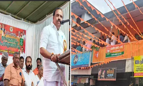 കെട്ടിടം വാടകയ്ക്ക് നല്‍കരുതെന്ന് ഉടമയായ സ്ത്രീക്ക് ഭീഷണി; വിലപ്പോകാതെ വന്നപ്പോള്‍ രണ്ടുദിവസം മുമ്പ് രാത്രി ബോംബെറിഞ്ഞ് വിരട്ടല്‍; വിലക്കും ബോംബേറും വിലപ്പോകാതെ വന്നപ്പോള്‍ എ കെ ജിയുടെ പെരളശേരിയില്‍ ബിജെപി ഓഫീസ് തുറന്നു; എം വി ജയരാജന്റെ വീടും ഇതേ വാര്‍ഡില്‍