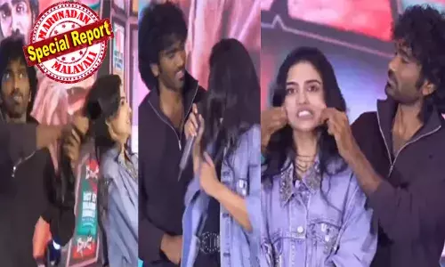 ഇതെല്ലാം ക്യൂട്ട് എന്നാണോ വിചാരം; ഒന്ന് അടങ്ങി നില്ല്..!!; വേദിയിൽ ചിരിച്ചുകൊണ്ട് കൂളായി ഓടിയെത്തി മമിതയുടെ കവിളിലും മുടിയിലും പിടിച്ച് വലിച്ച് നടൻ പ്രദീപ്; സോഷ്യൽ മീഡിയയിൽ പൊരിഞ്ഞ ചർച്ച; വൈറലായി ദൃശ്യങ്ങൾ