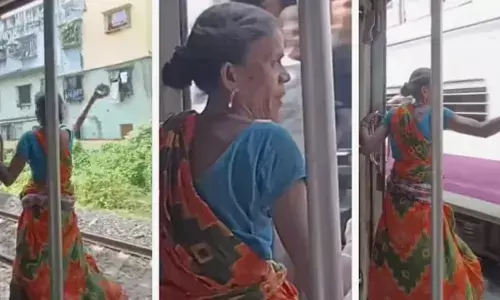 ഒരു ലോക്കൽ ട്രെയിനിന്‍റെ വാതിക്കൽ നിന്ന സ്ത്രീ; പെട്ടെന്ന് തൊട്ടടുത്ത ട്രാക്കിലൂടെ മറ്റൊരു ട്രെയിൻ കടന്നു പോയതും അതിരുവിട്ട പ്രവർത്തി; കല്ലെടുത്തെറിഞ്ഞ് ശല്യം; ഒടുവിൽ സംഭവിച്ചത്