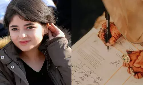 ദംഗൽ താരം സൈറ വസീം വിവാഹിതയായി; വൈറൽ ചിത്രങ്ങളുമായി സോഷ്യൽ മീഡിയയിലേക്ക് തിരിച്ചെത്തിയത് 19ാം വയസ്സിൽ സിനിമ ഉപേക്ഷിച്ച നടി