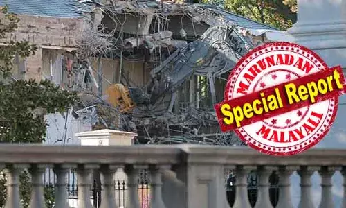 250 മില്യണ്‍ ഡോളര്‍ ചെലവില്‍ സ്വര്‍ണം പൂശിയ അത്യാഡംബര ബോള്‍റൂം; വൈറ്റ് ബൈസിലെ ഈസ്റ്റ് വിംഗ് പൊളിക്കുമ്പോള്‍