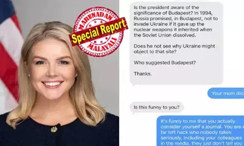 സുന്ദരിയും ഉരുളക്കുപ്പേരി മറുപടി പറയുന്ന പ്രസ് സെക്രട്ടറി;  കരോലിന്‍ ലെവിറ്റ് ട്രംപിന് ഒത്ത കില്ലാടി തന്നെ! ഇഷ്ടമില്ലാത്ത ചോദ്യം ഉന്നയിച്ച മാധ്യമ പ്രവര്‍ത്തകന്റെ അമ്മയ്ക്ക് വിളിച്ച് വൈറ്റ്ഹൗസ് പ്രസ് സെക്രട്ടറി; ഇടതുപക്ഷക്കാരനായ ഹാക്കറെന്ന് വിളിച്ചും അധിക്ഷേപം