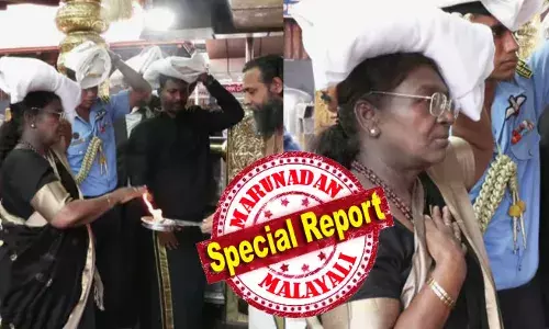 പമ്പയില്‍ സ്‌നാനം; കറുപ്പുടുത്ത് കെട്ടു നിറ; ഇരുമുടിയുമായി പമ്പാ ഗണപതി ക്ഷേത്ര ദര്‍ശനം; ഒ എസ് ഡിയും സുരക്ഷാ ഉദ്യോഗസ്ഥരും കെട്ടുമായി ജീപ്പില്‍ അനുഗമിച്ചു; പതിനെട്ടാം പടി ചവിട്ടിയത് സുരക്ഷാ ഉദ്യോഗസ്ഥരന്റെ കൈപിടിച്ച്; പൂര്‍ണ്ണ കുംഭം തൊട്ടു വണങ്ങി വാങ്ങി ധര്‍മ്മശാസ്താവിന് മുന്നില്‍; പ്രാര്‍ത്ഥനാ നിരതയായി രാഷ്ട്രപതി; കര്‍പ്പൂര ദീപം തൊഴുത് പ്രസാദം വാങ്ങി തൃപ്തിയടഞ്ഞു; ആചാരങ്ങള്‍ പാലിച്ച് ദര്‍ശനം; ശബരിമലയില്‍ വീണ്ടും രാഷ്ട്രപതി എത്തിയപ്പോള്‍