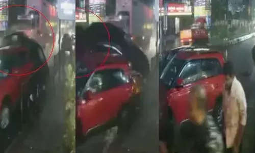 എം ജി റോഡില്‍ മദ്യലഹരിയില്‍ കാറുമായി യുവാവിന്റെ മരണപ്പാച്ചില്‍; നാല് കാറുകളെ ഇടിച്ചു തെറിപ്പിച്ചു