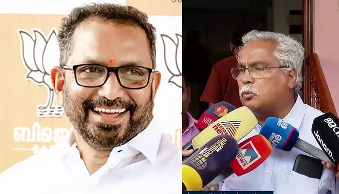 പിണറായി കുനിയാന് പറഞ്ഞാല് ബിനോയ് വിശ്വം മുട്ടിലിഴയും; സിപിഐക്ക് കേരളത്തില് റെലവന്സില്ല; ആദ്യം കുറെ ബഹളം വെക്കും പിന്നെ കീഴടങ്ങുമെന്ന് കെ. സുരേന്ദ്രന് പിണറായി കുനിയാന് പറഞ്ഞാല് ബിനോയ് വിശ്വം മുട്ടിലിഴയും; സിപിഐക്ക് കേരളത്തില് റെലവന്സില്ല; ആദ്യം കുറെ ബഹളം വെക്കും പിന്നെ കീഴടങ്ങുമെന്ന് കെ. സുരേന്ദ്രന്