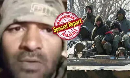 അവർ അതിര്‍ത്തിയിലേക്ക് പോകാന്‍ നിര്‍ബന്ധിക്കുന്നു; ഇനി പോവുകയല്ലാതെ..വേറെ വഴിയില്ലാ..!!; യുദ്ധമുഖത്ത് റഷ്യൻ പട്ടാളവേഷം ധരിച്ച് ഒരു ഇന്ത്യക്കാരൻ; ബന്ധുക്കളോട് എല്ലാ വിവരവും പറഞ്ഞ് വെളിപ്പെടുത്തൽ; എങ്ങനെയെങ്കിലും രക്ഷിക്കണമെന്ന് ആ ഹൈദരാബാദ് സ്വദേശി; ആശങ്കയിൽ കുടുംബം