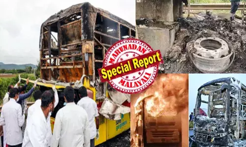 കുതിച്ചെത്തിയ ബൈക്ക് ബസിനടിയിൽ കുടുങ്ങിയതോടെ റോഡിലുരഞ്ഞ് തീപ്പൊരി; നിമിഷ നേരം കൊണ്ട് ആളിക്കത്തിയ അഗ്നിയിൽ വെന്തുരുകി ജീവനുകൾ; രാജ്യത്തെ നടുക്കിയ ആ അപകടത്തിന്റെ പ്രധാന കാരണം കണ്ടെത്തി വിദഗ്ധർ; പൊട്ടിത്തെറിക്ക് പിന്നിൽ ബാറ്ററിയുടെ സ്പാർക്കോ?