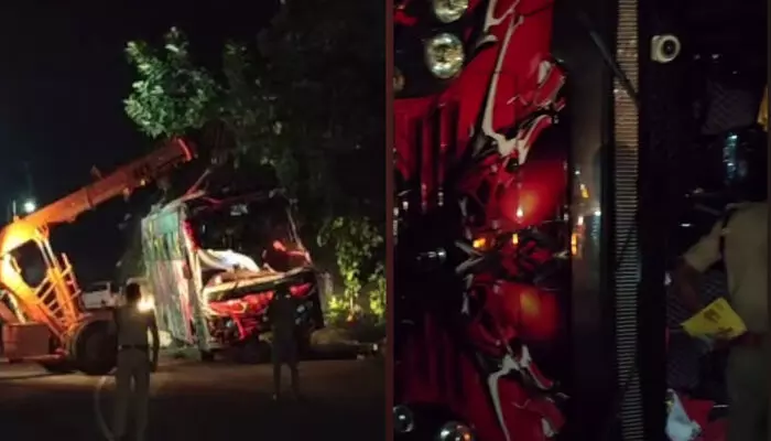 കോട്ടയത്ത് എംസി റോഡില് ടൂറിസ്റ്റ് ബസ് നിയന്ത്രണം വിട്ട് മറിഞ്ഞ് വീട്ടമ്മ മരിച്ചു; 49 പേര്ക്ക് പരിക്കേറ്റു: വിവിധ ആശുപത്രികളില് പ്രവേശിപ്പിച്ച 18 പേരുടെ നില ഗുരുതരം കോട്ടയത്ത് എംസി റോഡില് ടൂറിസ്റ്റ് ബസ് നിയന്ത്രണം വിട്ട് മറിഞ്ഞ് വീട്ടമ്മ മരിച്ചു; 49 പേര്ക്ക് പരിക്കേറ്റു: വിവിധ ആശുപത്രികളില് പ്രവേശിപ്പിച്ച 18 പേരുടെ നില ഗുരുതരം