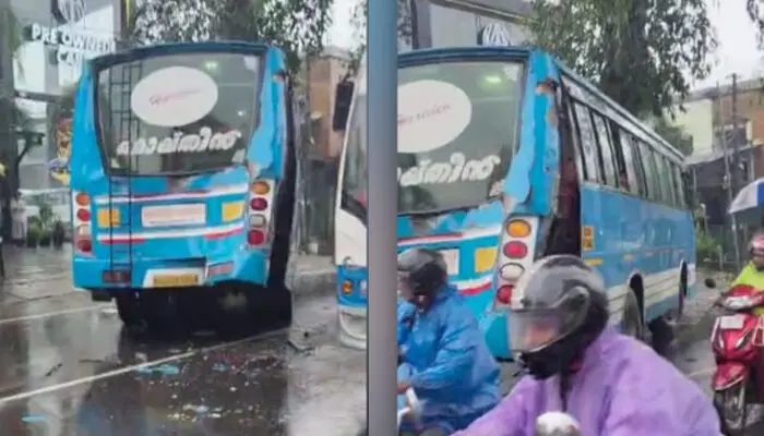 എതിരെ വന്ന ബസിൽ തട്ടി അപകടം; നിയന്ത്രണം വിട്ട സ്വകാര്യ ബസ് മരത്തിൽ ഇടിച്ചുകയറി; ഉഗ്ര ശബ്ദം കേട്ട് ആളുകൾ ഓടിയെത്തി; നിരവധി യാത്രക്കാർക്ക് പരിക്ക് എതിരെ വന്ന ബസിൽ തട്ടി അപകടം; നിയന്ത്രണം വിട്ട സ്വകാര്യ ബസ് മരത്തിൽ ഇടിച്ചുകയറി; ഉഗ്ര ശബ്ദം കേട്ട് ആളുകൾ ഓടിയെത്തി; നിരവധി യാത്രക്കാർക്ക് പരിക്ക്