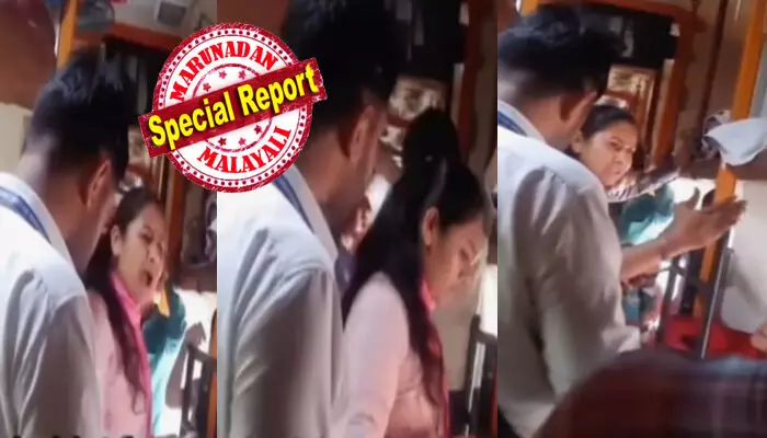 ഒന്ന് മിണ്ടാതിരി..ആവശ്യമില്ലാതെ എന്നോട് സംസാരിക്കല്ലേ..; നിങ്ങളെക്കാൾ വില എനിക്കുണ്ട്..!!; തിരക്കേറിയ ട്രെയിനുള്ളിൽ ബഹളം വെച്ച് സംസാരിക്കുന്ന യുവതി; എല്ലാം വളരെ ശാന്തനായി കേട്ട് നിൽക്കുന്ന ടിടിഇ; രംഗം വഷളാകാനുള്ള കാരണം ഇത്; വൈറലായി ചിത്രങ്ങൾ ഒന്ന് മിണ്ടാതിരി..ആവശ്യമില്ലാതെ എന്നോട് സംസാരിക്കല്ലേ..; നിങ്ങളെക്കാൾ വില എനിക്കുണ്ട്..!!; തിരക്കേറിയ ട്രെയിനുള്ളിൽ ബഹളം വെച്ച് സംസാരിക്കുന്ന യുവതി; എല്ലാം വളരെ ശാന്തനായി കേട്ട് നിൽക്കുന്ന ടിടിഇ; രംഗം വഷളാകാനുള്ള കാരണം ഇത്; വൈറലായി ചിത്രങ്ങൾ