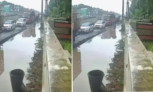 ദേശീയപാതയിലെ ഓടയിൽ വീണ് വഴിയാത്രക്കാരി; സ്ലാബ് പൊട്ടി അപകടം; ഇന്നലെ ബസ് പെട്ടതും ഇതേ സ്ഥലത്ത് തന്നെ; എന്നിട്ടും കണ്ണ് തുറക്കാതെ അധികൃതർ