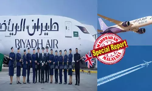 പുലർച്ചെ ഹീത്രോ എയർപോർട്ട് ലക്ഷ്യമാക്കി യാത്ര; ടേക്ക് ഓഫ് ചെയ്ത് 40,000 അടി ഉയരത്തിൽ പറന്നുയർന്ന് ആദ്യ ചിറകടി; കോക്ക്പിറ്റിൽ നിന്ന് സന്തോഷം പങ്കുവെച്ച് പൈലറ്റുമാർ; അഭിമാനത്തോടെ കൈയ്യടിച്ച് യാത്രക്കാർ; റിയാദ് എയറിന്‍റെ ആദ്യ വിമാനം ലണ്ടനിൽ ലാൻഡ് ചെയ്തു; ഇനി ഇവനും ലോകം ചുറ്റും