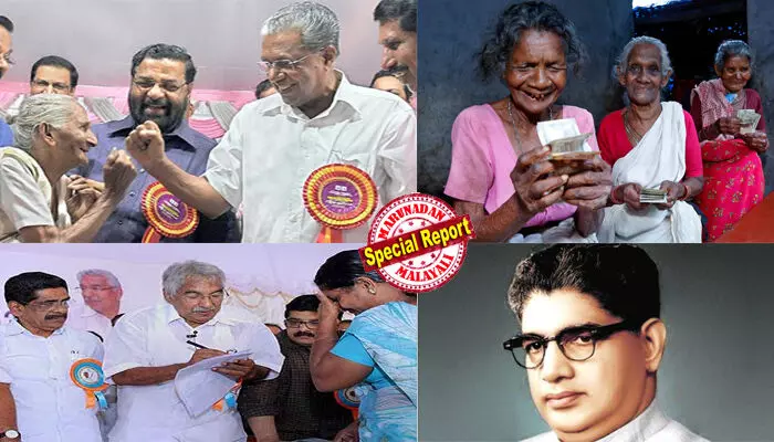 തുടങ്ങിയത് കോണ്ഗ്രസ് മുഖ്യമന്ത്രിയായിരുന്ന ആര് ശങ്കറിന്റെ കാലത്ത്; വിവിധ സര്ക്കാരുകള് പെന്ഷന് വര്ധിപ്പിച്ചു; ഉമ്മന്ചാണ്ടി സര്ക്കാറിന്റെ കാലത്ത് 18 മാസം കുടിശ്ശിക ഉണ്ടായിരുന്നുവെന്നത് വ്യാജം; മുടങ്ങിയത് മൂന്ന് മാസം മാത്രം; ക്ഷേമ പെന്ഷനിലെ സിപിഎം ക്യാപ്സ്യൂള് പൊളിയുമ്പോള് തുടങ്ങിയത് കോണ്ഗ്രസ് മുഖ്യമന്ത്രിയായിരുന്ന ആര് ശങ്കറിന്റെ കാലത്ത്; വിവിധ സര്ക്കാരുകള് പെന്ഷന് വര്ധിപ്പിച്ചു; ഉമ്മന്ചാണ്ടി സര്ക്കാറിന്റെ കാലത്ത് 18 മാസം കുടിശ്ശിക ഉണ്ടായിരുന്നുവെന്നത് വ്യാജം; മുടങ്ങിയത് മൂന്ന് മാസം മാത്രം; ക്ഷേമ പെന്ഷനിലെ സിപിഎം ക്യാപ്സ്യൂള് പൊളിയുമ്പോള്