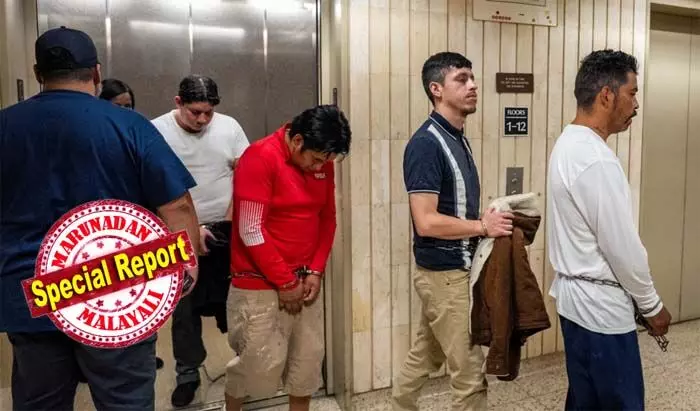 യു.എസ് ഇമിഗ്രേഷന് ഉദ്യോഗസ്ഥര് അനധികൃത കുടിയേറ്റക്കാരെ ദീര്ഘകാലം തടങ്കലില് വെയ്ക്കുന്നു; ഐ.സി.ഇ ഓഫീസുകളിലും ഫെഡറല് കെട്ടിടങ്ങളില് കിടക്കകളുമില്ലാത്ത ചെറിയ കോണ്ക്രീറ്റ് മുറിക്കുള്ളില് ആളുകളെ പാര്പ്പിക്കുന്നു; നിയമ ലംഘനമെന്ന ആക്ഷേപം ശക്തം യു.എസ് ഇമിഗ്രേഷന് ഉദ്യോഗസ്ഥര് അനധികൃത കുടിയേറ്റക്കാരെ ദീര്ഘകാലം തടങ്കലില് വെയ്ക്കുന്നു; ഐ.സി.ഇ ഓഫീസുകളിലും ഫെഡറല് കെട്ടിടങ്ങളില് കിടക്കകളുമില്ലാത്ത ചെറിയ കോണ്ക്രീറ്റ് മുറിക്കുള്ളില് ആളുകളെ പാര്പ്പിക്കുന്നു; നിയമ ലംഘനമെന്ന ആക്ഷേപം ശക്തം