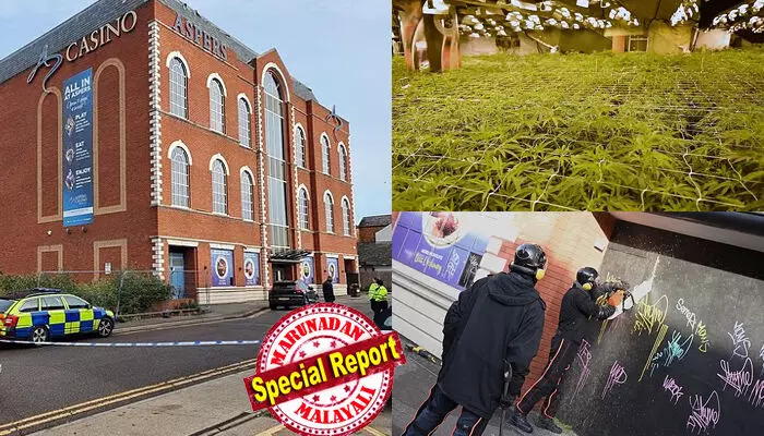 ഇഷ്ടികകൊണ്ട് അടച്ച വാതിലുകള്‍; ചില വാതിലുകളില്‍ വലിയ ഇരുമ്പ് പൂട്ടുകളും; മൂന്ന് നില കെട്ടിടത്തില്‍ കണ്ടെത്തിയത് ആയിരക്കണക്കിന് കഞ്ചാവ് ചെടികള്‍;  നോര്‍ത്താംപ്ടണില്‍ കണ്ടെത്തിയത്  മുന്‍ കാസിനോയ്ക്കുള്ളില്‍ ഒളിപ്പിച്ച കഞ്ചാവ് ഫാക്ടറി; 36കാരന്‍ അറസ്റ്റില്‍