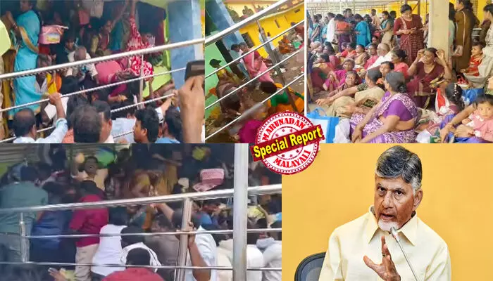 മിനി തിരുപ്പതി ക്ഷേത്രത്തില്‍ അകത്തേക്കും പുറത്തേക്കും പോകാന്‍ ഇടുങ്ങിയ ഒരുകവാടം മാത്രം; പൂജാപാത്രങ്ങളുമായി എത്തിയ സ്ത്രീകള്‍   തിക്കിലും തിരക്കിലും കുടുങ്ങി ശ്വാസം മുട്ടി സഹായത്തിനായി നിലവിളിക്കുന്ന ദൃശ്യങ്ങള്‍; ഏകാദേശിക്ക് എത്തിയത് നിയന്ത്രിക്കാനാവാത്ത ഭക്തജനക്കൂട്ടം; മരിച്ചവരുടെ എണ്ണം പത്തായി; അന്വേഷണത്തിന് ഉത്തരവിട്ട് ആന്ധ്ര മുഖ്യമന്ത്രി
