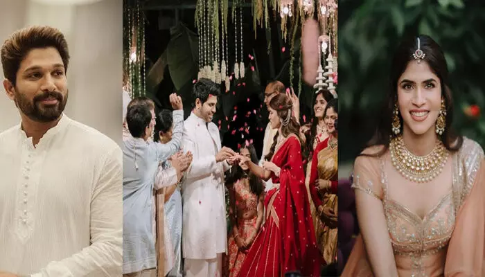 മലയാളക്കരയുടെ സ്വന്തം നടൻ അല്ലു അർജുന്റെ സഹോദരൻ അല്ലു സിരീഷ് വിവാഹിതനാകുന്നു; വധു നയനിക റെഡ്ഡി; ഏറെക്കാലത്തെ പ്രണയം പൂവണിയുന്ന നിമിഷം; വൈറലായി വിവാഹനിശ്ചയ ചിത്രങ്ങൾ