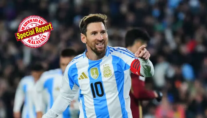 ഫുട്ബോള് മിശിഹ കൊച്ചിയില് വരാത്തതില് നിരാശരായ ആരാധകര്ക്ക് ആശ്വാസ വാര്ത്ത; മെസിയുടെ ഡിസംബറിലെ ഗോട്ട് ടൂര് 2025 ല് ഹൈദരാബാദ് കൂടി ഉള്പ്പെടുത്തി; ദക്ഷിണേന്ത്യയിലെ എല്ലാ സൂപ്പര് താരങ്ങളും പങ്കെടുക്കും; ടിക്കറ്റ് വില്പ്പന ഒരാഴ്ചയ്ക്കുള്ളില് ആരംഭിക്കുമെന്ന് സംഘാടകന് സതാദ്രു ദത്ത; ഡിസംബര് 15-ന് പ്രധാനമന്ത്രിയുമായി മെസ്സിയുടെ കൂടിക്കാഴ്ചയും ഫുട്ബോള് മിശിഹ കൊച്ചിയില് വരാത്തതില് നിരാശരായ ആരാധകര്ക്ക് ആശ്വാസ വാര്ത്ത; മെസിയുടെ ഡിസംബറിലെ ഗോട്ട് ടൂര് 2025 ല് ഹൈദരാബാദ് കൂടി ഉള്പ്പെടുത്തി; ദക്ഷിണേന്ത്യയിലെ എല്ലാ സൂപ്പര് താരങ്ങളും പങ്കെടുക്കും; ടിക്കറ്റ് വില്പ്പന ഒരാഴ്ചയ്ക്കുള്ളില് ആരംഭിക്കുമെന്ന് സംഘാടകന് സതാദ്രു ദത്ത; ഡിസംബര് 15-ന് പ്രധാനമന്ത്രിയുമായി മെസ്സിയുടെ കൂടിക്കാഴ്ചയും