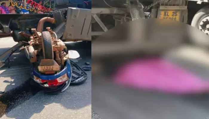 കൊല്ലം ദേശീയപാതയിൽ ജീവനെടുത്ത് അപകടം; ലോഡുമായി പോയ ടോറസ് ലോറിയും സ്കൂട്ടറും തമ്മിൽ കൂട്ടിയിടിച്ചു; ടയര് ശരീരത്തിലൂടെ കയറിയിറങ്ങി യുവാവിന് ദാരുണാന്ത്യം കൊല്ലം ദേശീയപാതയിൽ ജീവനെടുത്ത് അപകടം; ലോഡുമായി പോയ ടോറസ് ലോറിയും സ്കൂട്ടറും തമ്മിൽ കൂട്ടിയിടിച്ചു; ടയര് ശരീരത്തിലൂടെ കയറിയിറങ്ങി യുവാവിന് ദാരുണാന്ത്യം